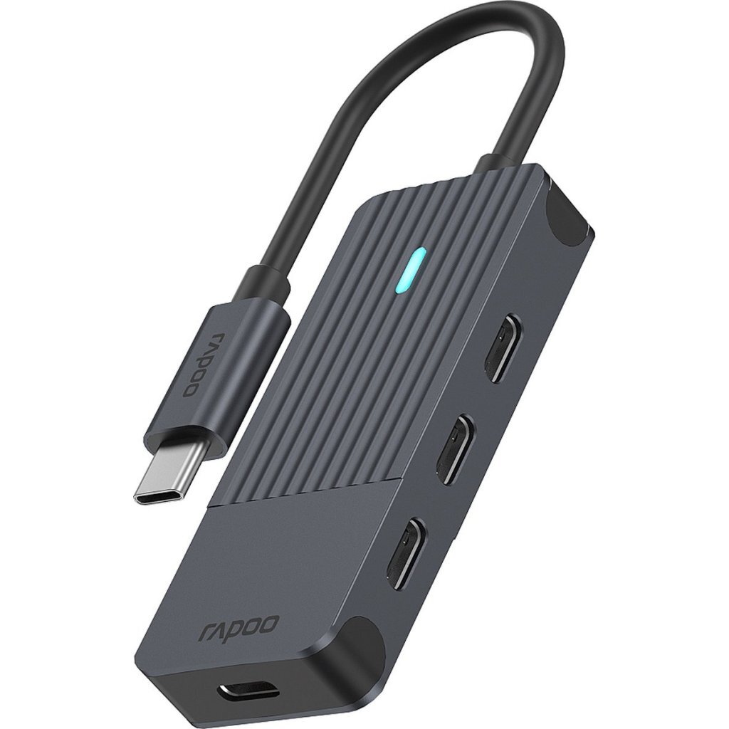 Rapoo USB-C Hub, USB-C auf USB-C grau - Bild 3