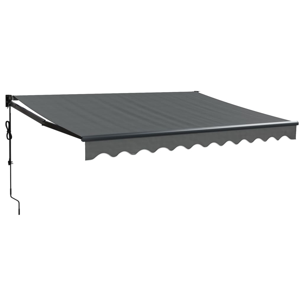 Automatic Retractable Awning Anthracite 3x2, 5 M Vidaxl