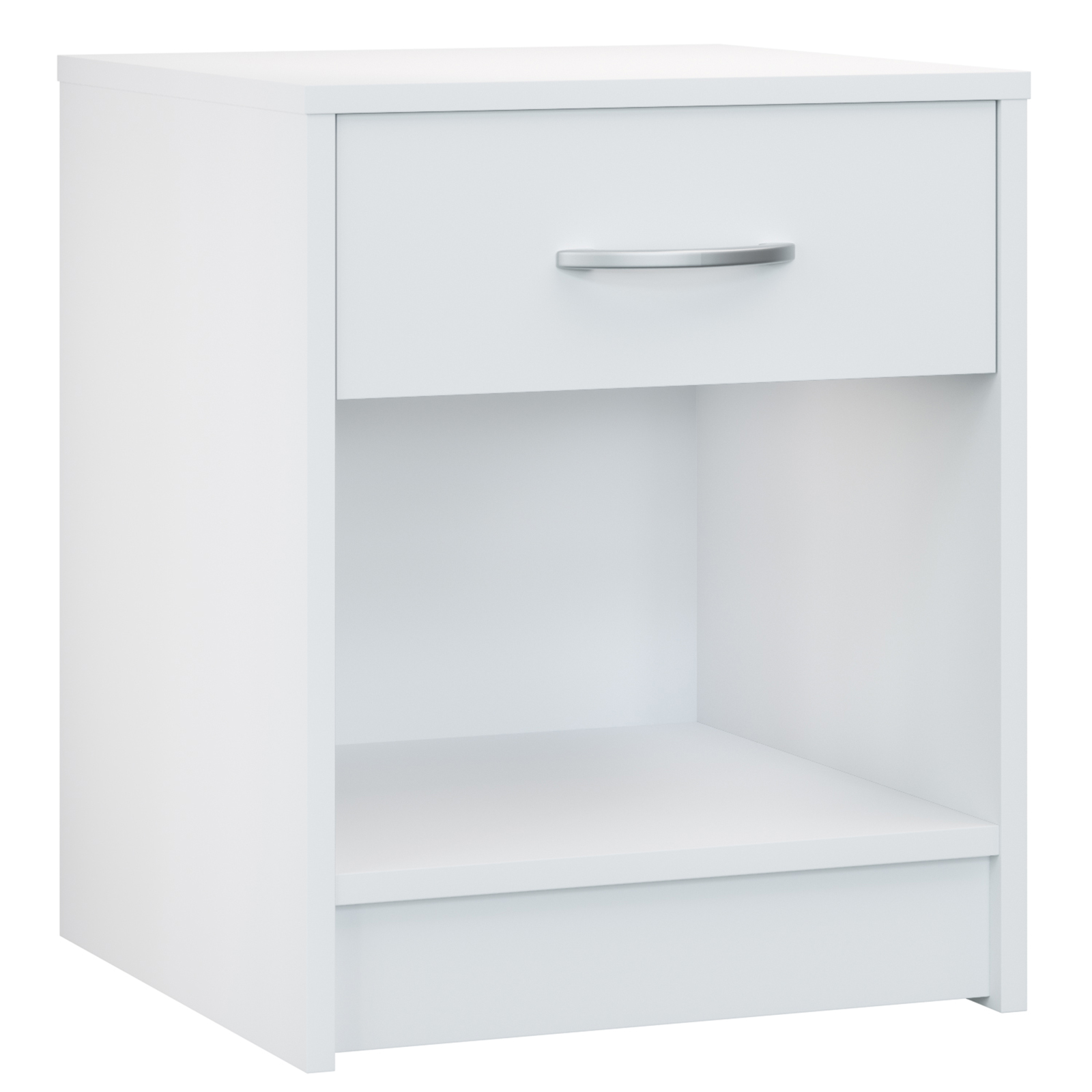 Nachttisch Mit Schublade 50cm Boxspringbett Komforthöhe Ablage Schlafzimmer Nachtschrank Nachtkästchen Nachtkommode Holz 50x40x35cm Weiß - Casaria