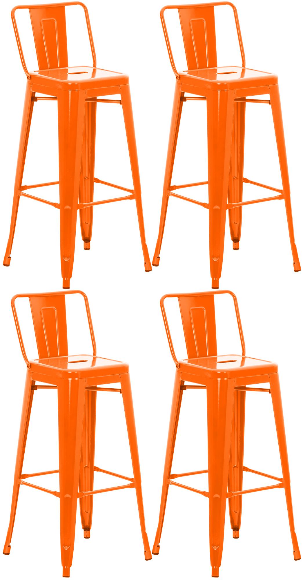 Clp 4er Set Barhocker Mason Orange