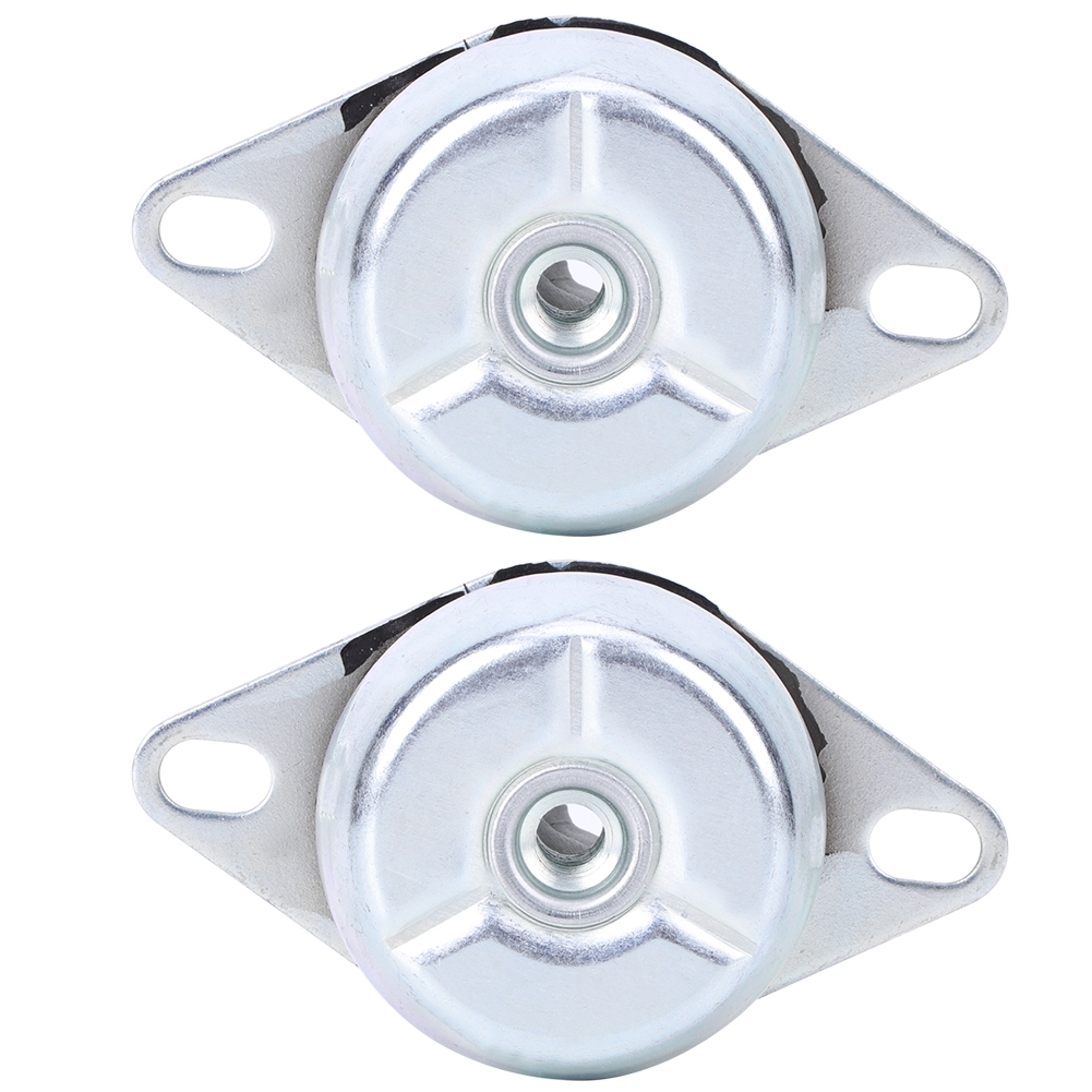 Amortisseur cloche en caoutchouc et acier galvanisé, filetage M10, charge max 46 kg, lot de 2