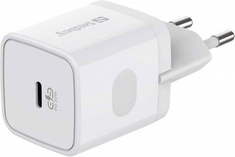 Sandberg 441-42 USB-C AC Charger PD20W EU PD20W, Indoor, AC, 5 V, 3 A, White ~E~ - Bild 5