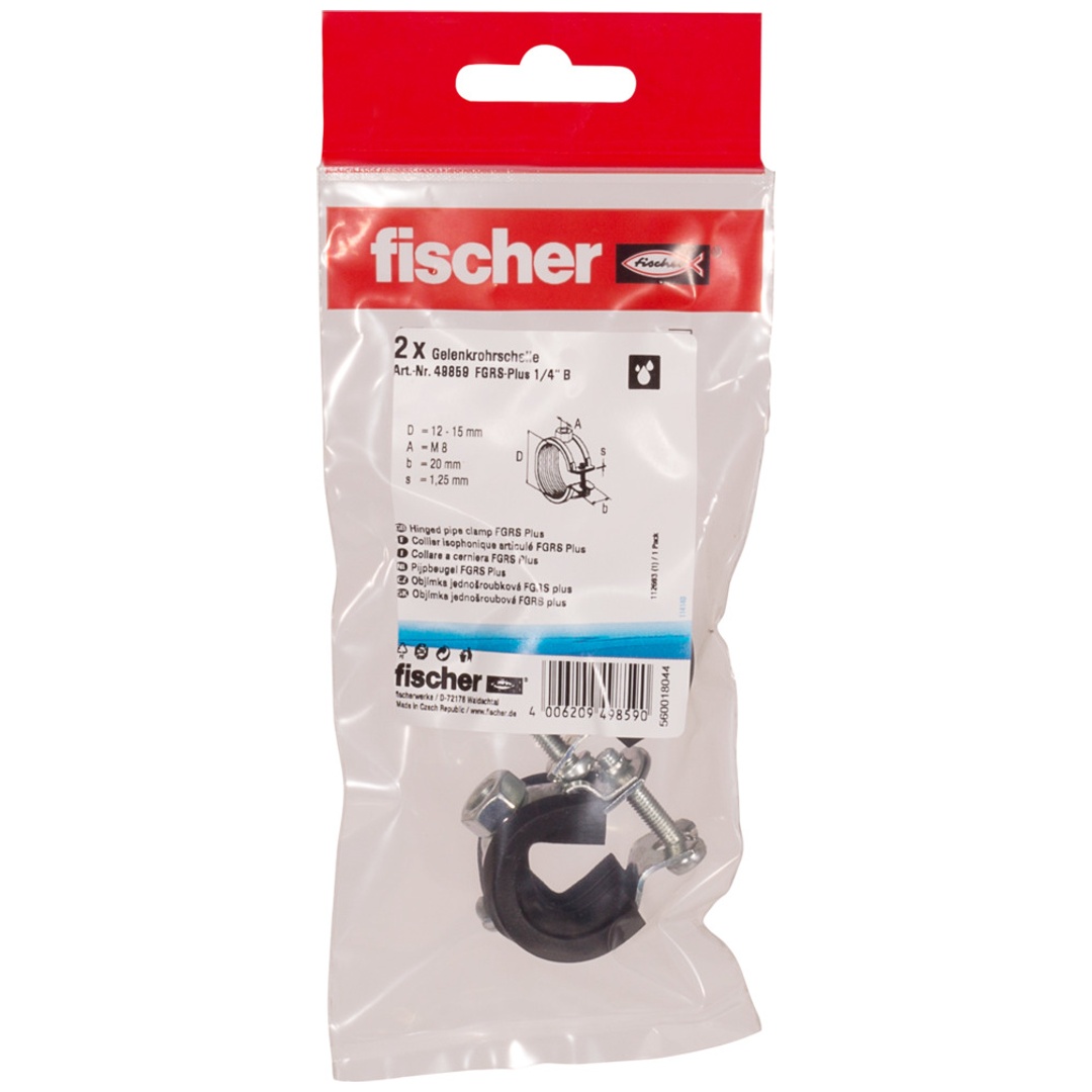 Fischer - Gelenkrohrschelle Fgrs Plus 1/4' B (2) 10 Stk