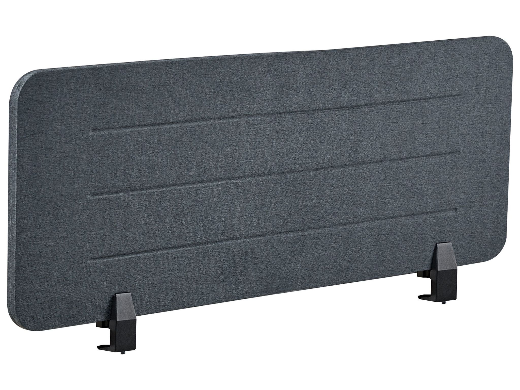 Beliani Desk Screen 120 X 40 Cm Dark Grey Ziggy