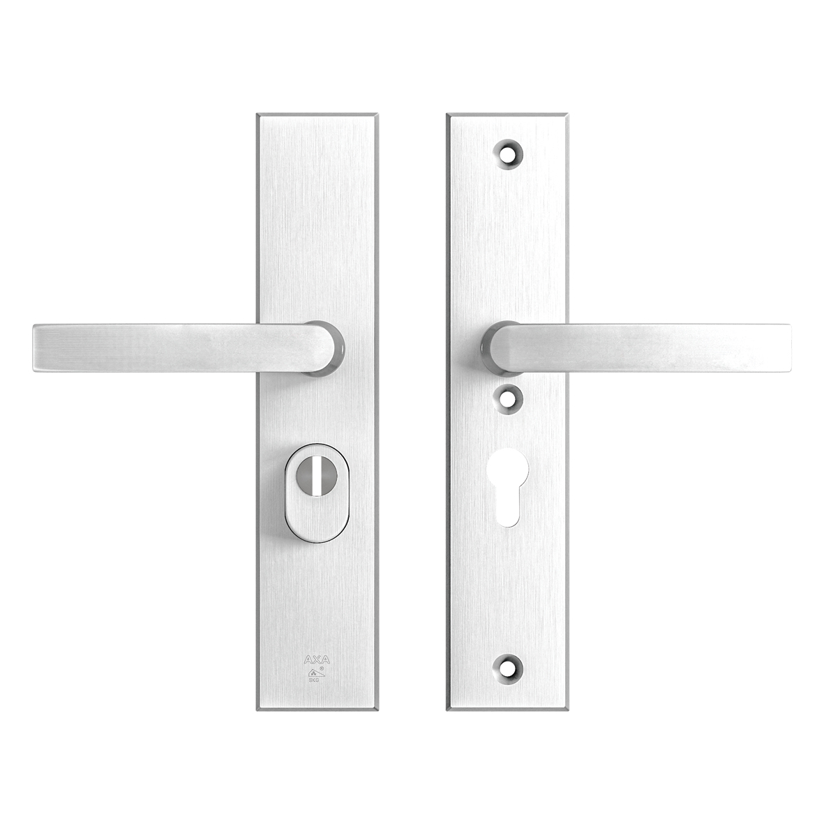 Axa Sicherheitstürbeschlagset - Edge Plus - Aluminium - Türgriff - Griff/griff - Pc55 Mit Kernzugsicherung