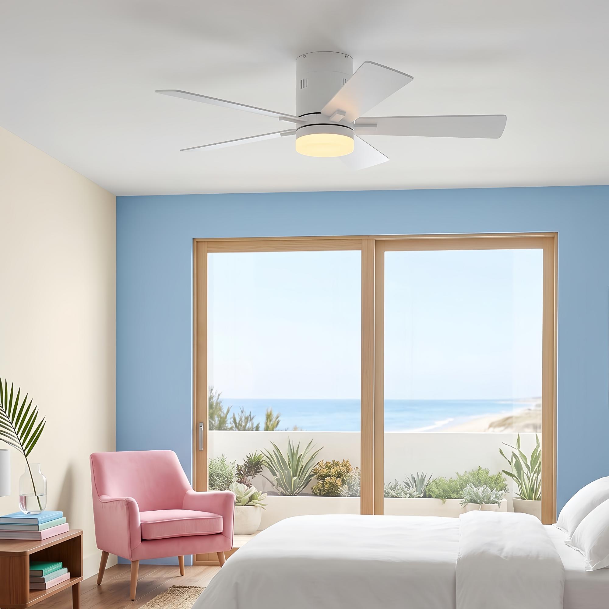 Ventilateur De Plafond Moderne 106 Cm Avec Lampe Led Et Télécommande 6