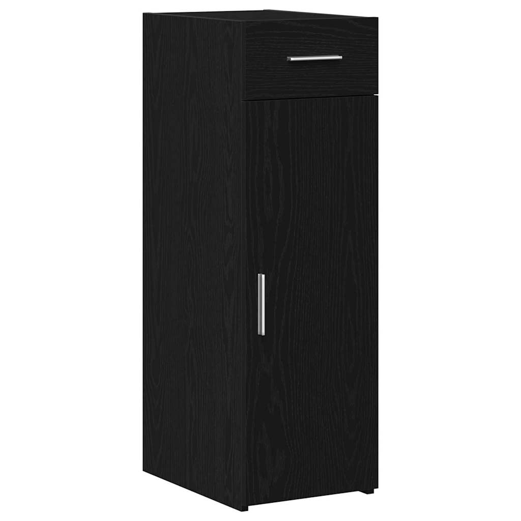 Buffet Meuble De Rangement Avec Tiroir Chêne Noir 30 X 42,5 X 93 Cm