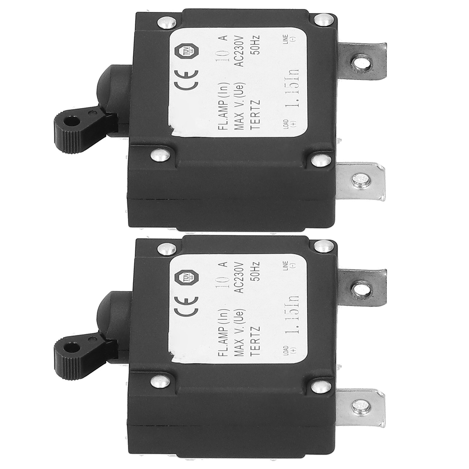 Disjoncteur différentiel 10 A 230 V pour groupe électrogène 168F/170F 2 à 3 kW, lot de 2