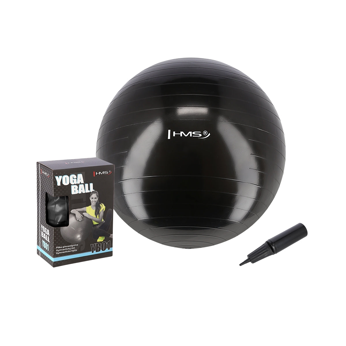 Northix Schwarz 55 Cm Er Gymnastikball - Platzsicher Rutschfest