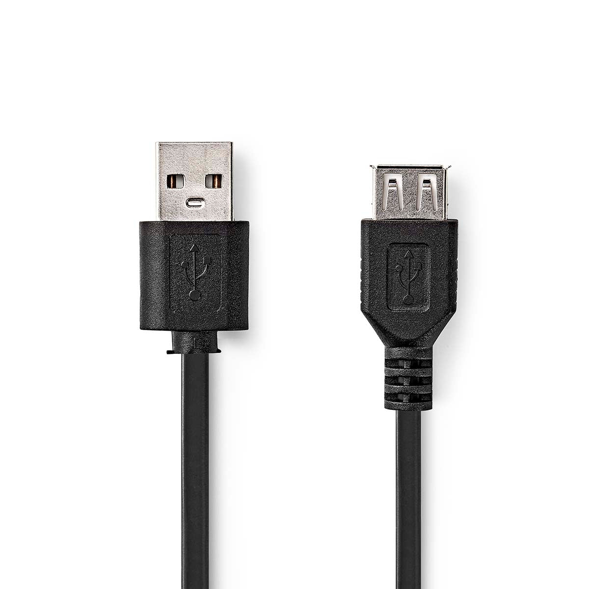 Nedis USB-Kabel USB 2.0 USB-A Stecker USB-A Buchse 480 Mbps Vernickelt 3.00 m rund PVC Schwarz Box (3 m, USB 2.0), USB Kabel - Bild 4
