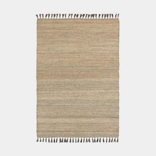 Décoweb - Tapis Naturel En Jute Et Coton - Néo-ethnique - Marron - 120