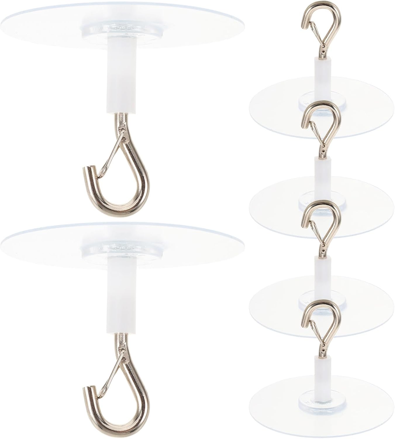 Crochets adhésifs transparents pour moustiquaire de baldaquin, fixation sans perçage, lot de 6