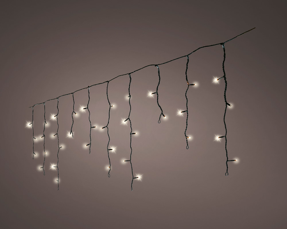 Kaemingk Led Icicle Lights Outdoor L1100cm-259l, schwarz/wweiss