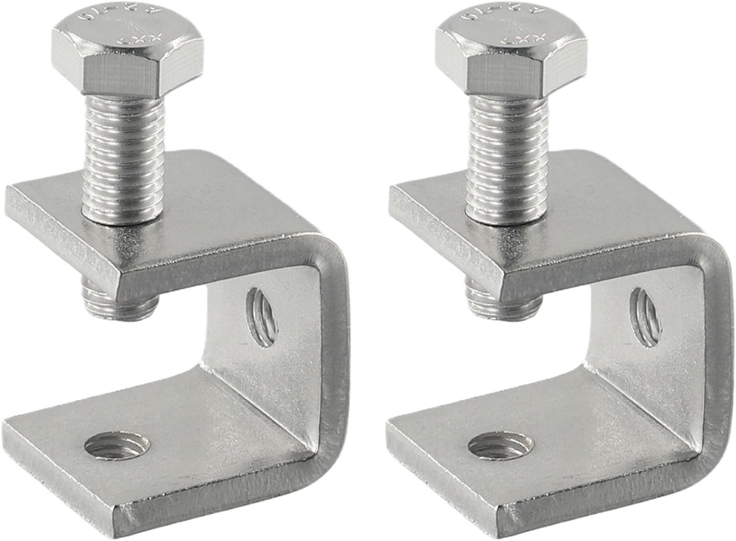 Serre-joint en C en acier inoxydable, vis de positionnement M6, cadre en I