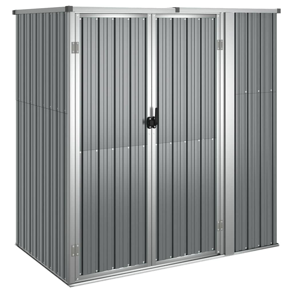 Gerätehaus Grau 161x89x161 Cm Verzinkter Stahl Vidaxl
