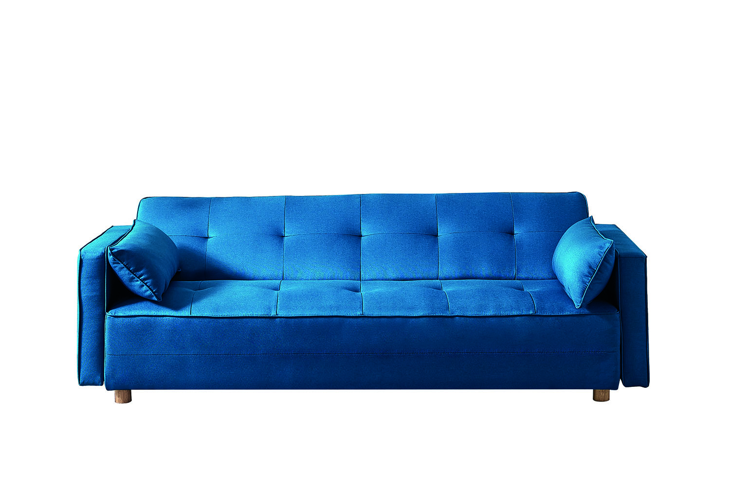 Concept-usine - Canapé Scandinave Convertible 3 Places En Tissu Bleu