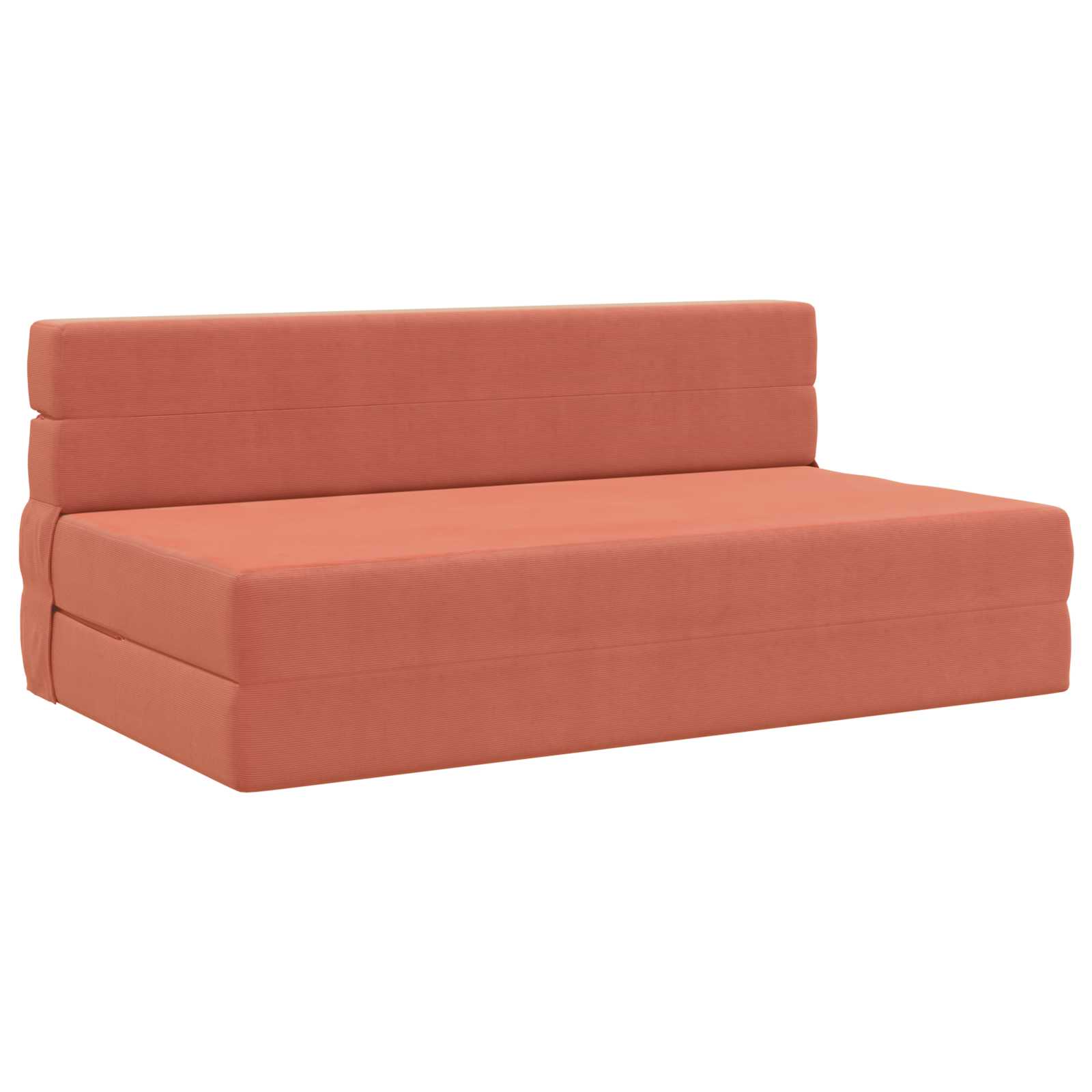 Foldable Sofa Bed Red Orange 152 X 86.5 X 60 Cm Fabric Vidaxl
