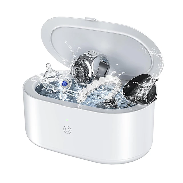 Nettoyeur à ultrasons 600 ml, 46 kHz, minuteur 5 min, ABS et acier inoxydable 304