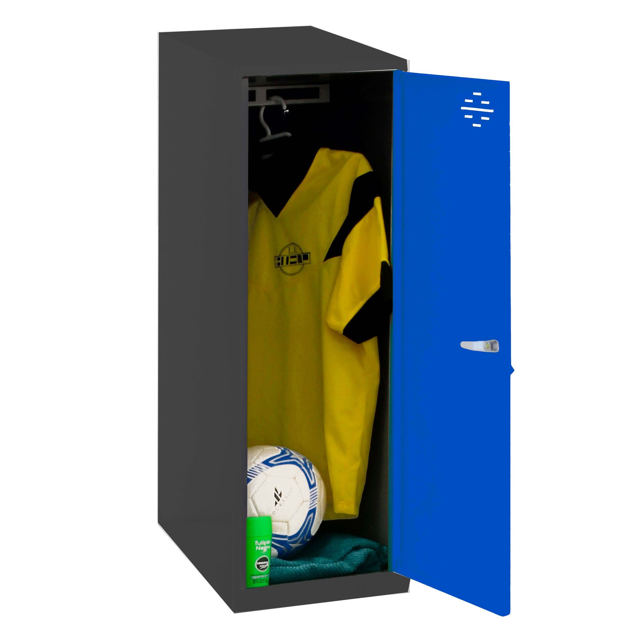 Simonrack Anthrazit Mini Schrank Modern Mit Blauer Tür