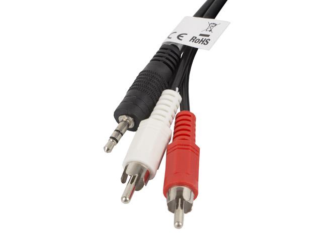 Lanberg Schwarz Stereo-Miniklinken-Audiokabel – 2X Chinch M/M 2M