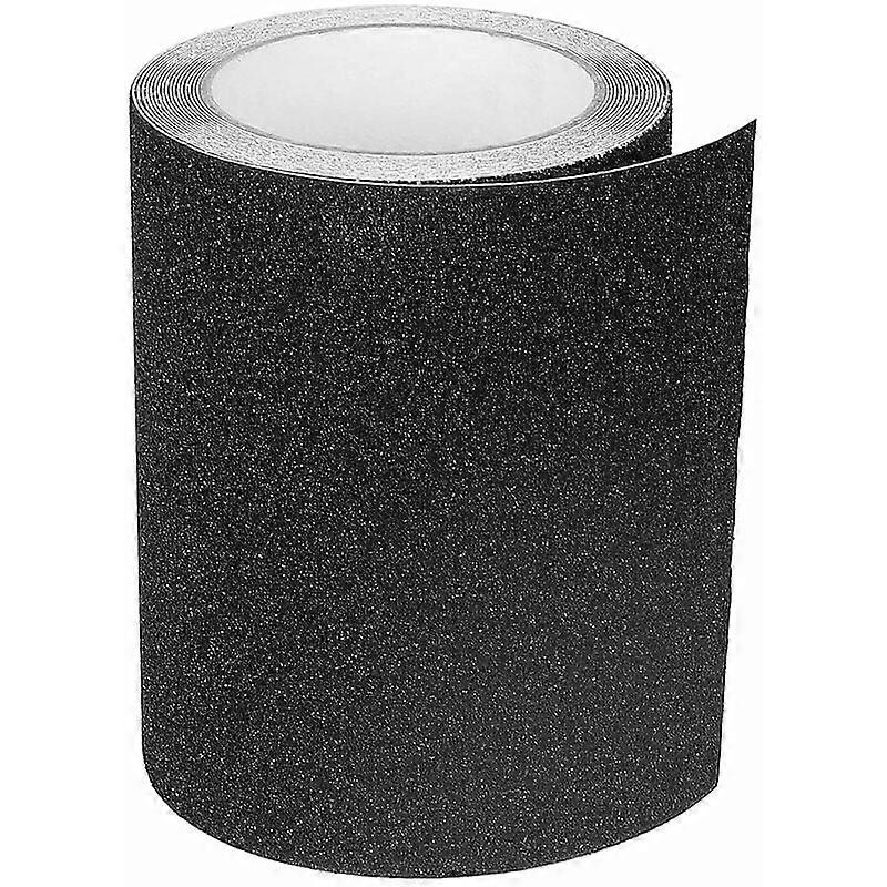 Ruban adhésif antidérapant PVC grain 80, 15 cm x 5 m, noir, haute adhérence