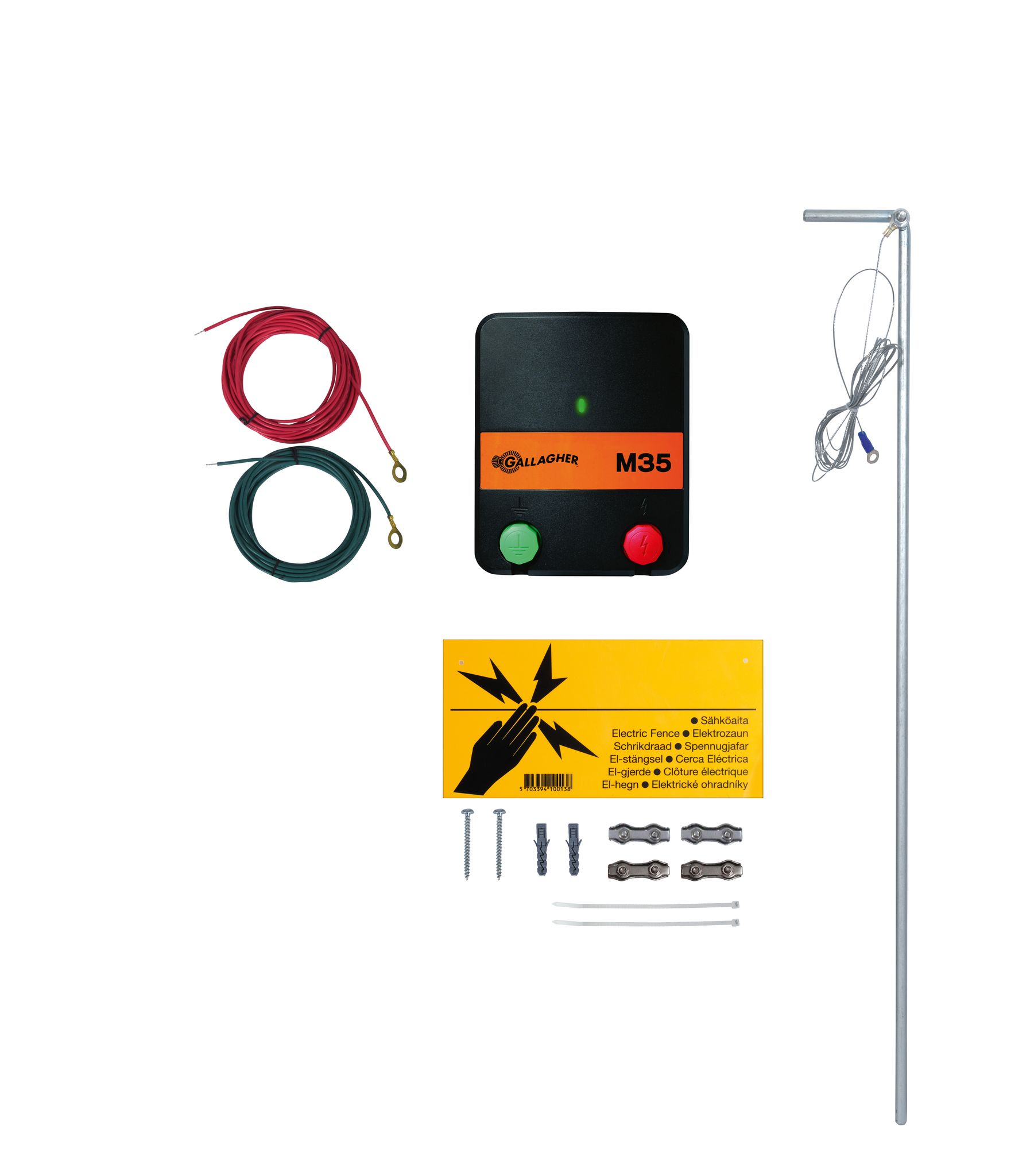 Gallagher Mehrfarbig Gartenzaun, Starter Kit M35 230V - 083114 - Bild 3