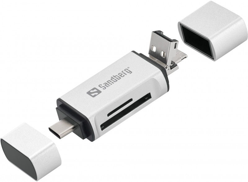 Sandberg 136-28 Card Reader USB-C+USB+MicroUSB USB-C+USB+MicroUSB, MicroSD ( ~E~ - Image 2