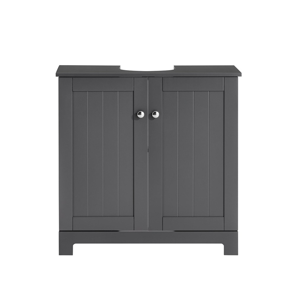 Sobuy - Meuble Sous-lavabo Avec 2 Portes Et Étagères – Meuble De