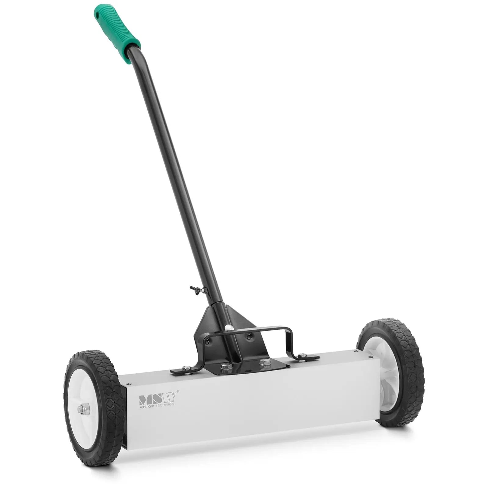 Balai magnétique à manche télescopique 73-100 cm, aimant en ferrite, largeur 45 cm, roues 18 cm