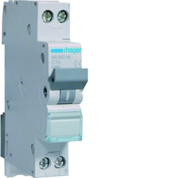 Hager Miniature circuit breaker mcb 1pn 6ka c-16a - Bild 3