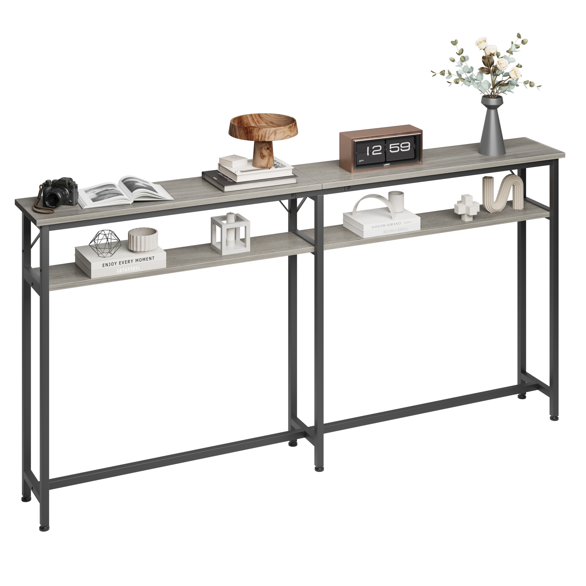 Table Console Étroite, À 2 Étages