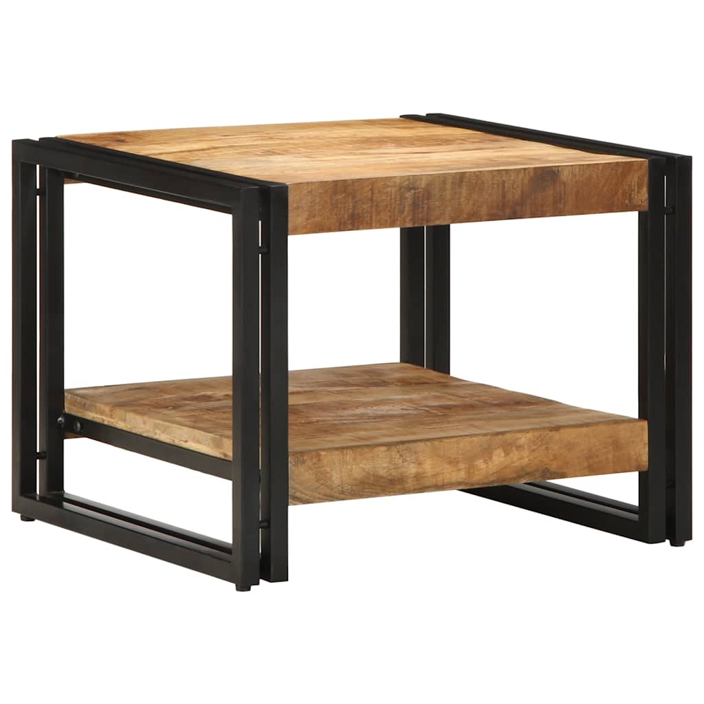 Table Basse 50x50x38 Cm Bois De Manguier Massif Brut Vidaxl