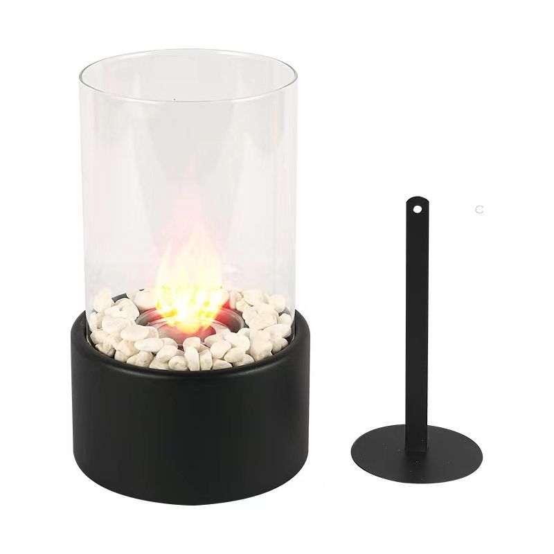 Cheminée Bioéthanol Portable Avec Coussin Pu – Durée De Combustion 70