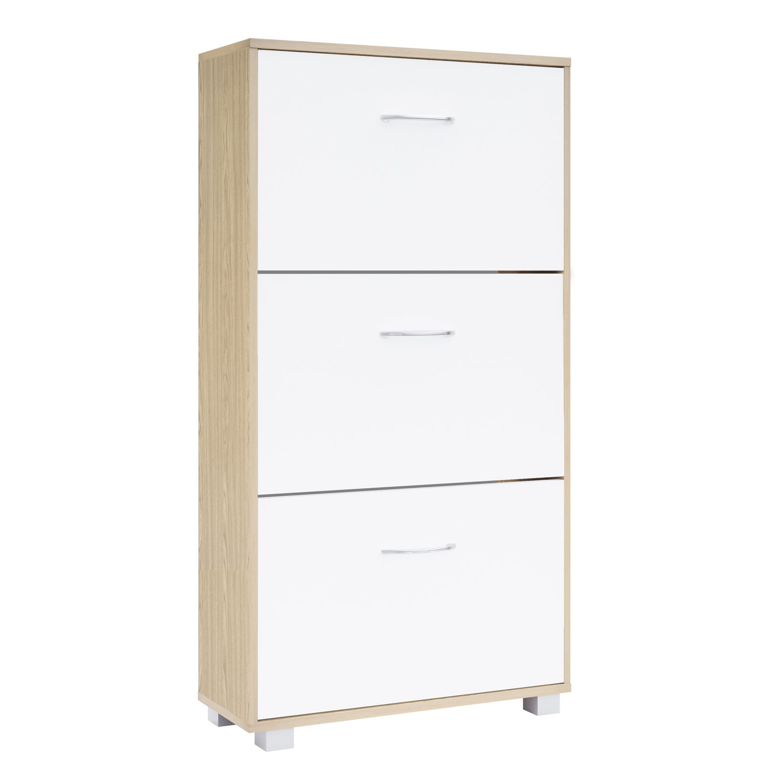 Casaria - Meuble À Chaussures 3 Abattants 115x60x24cm Armoire De