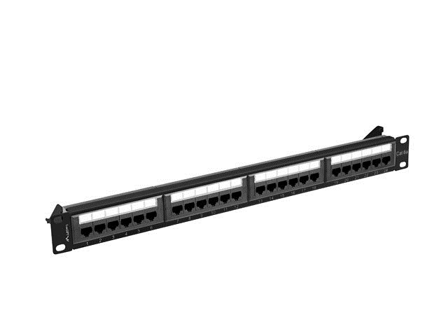 Lanberg patch panel 24 port 1U cat6A UTP black - Bild 8