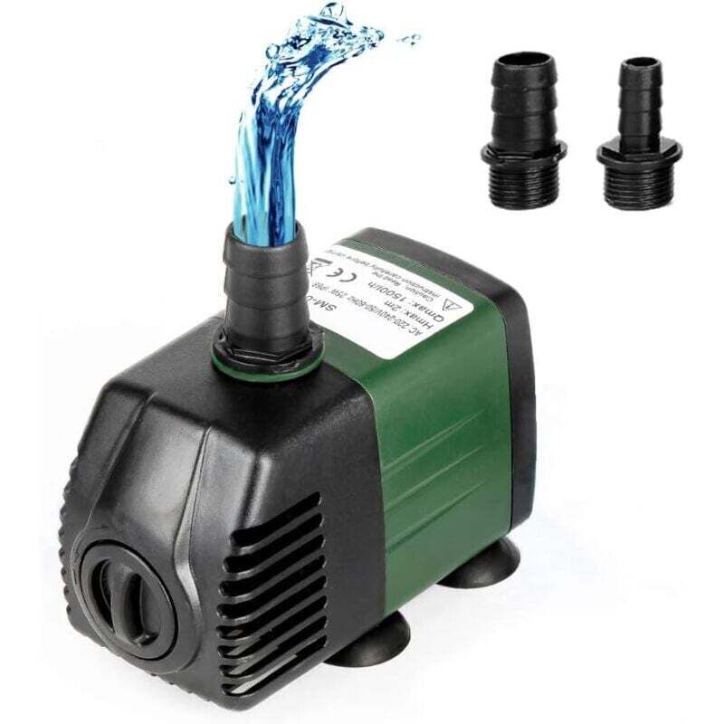 Pompa Sommergibile Crezuo Da 25 W E 1500 L/h Con 2 Ugelli Per Acquari, OEM