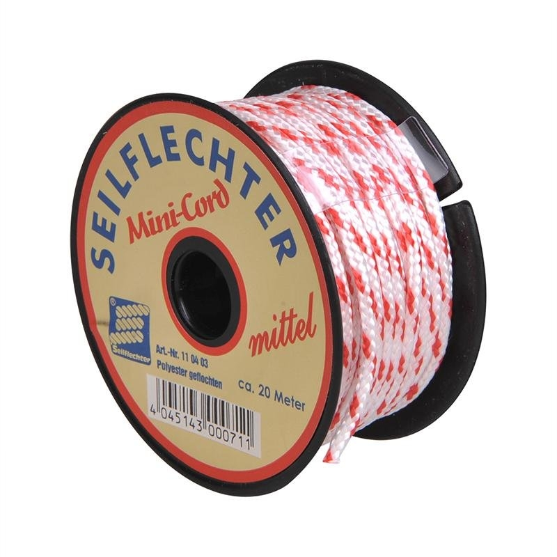 Mobilibrico Minicord Polyester, 3mm, 20m, Geflochten, Sortiert