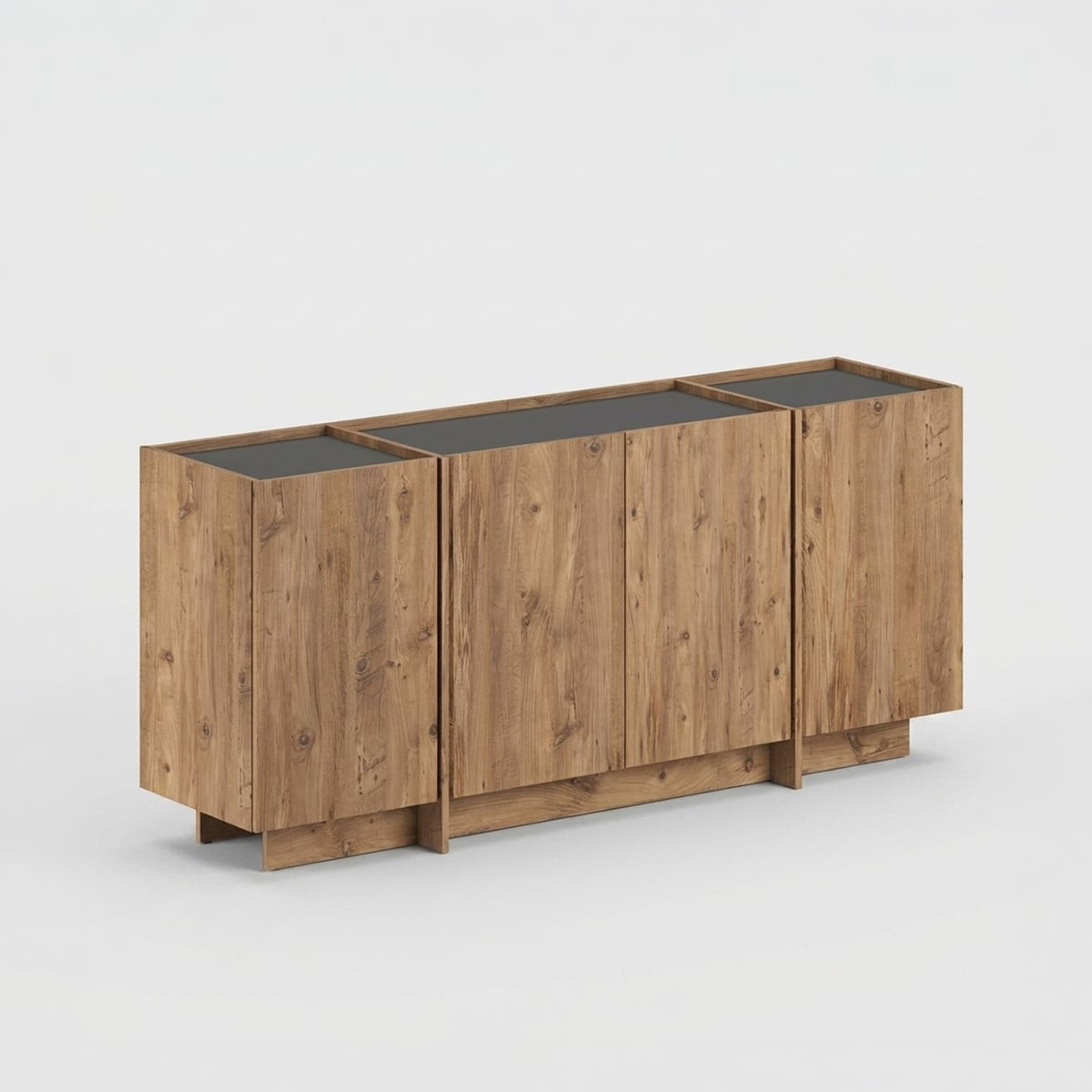 Skye Decor Braun/Schwarz Kommode + Sideboard, Dorma Console (180 X 45 X 80 Cm) - Image 3