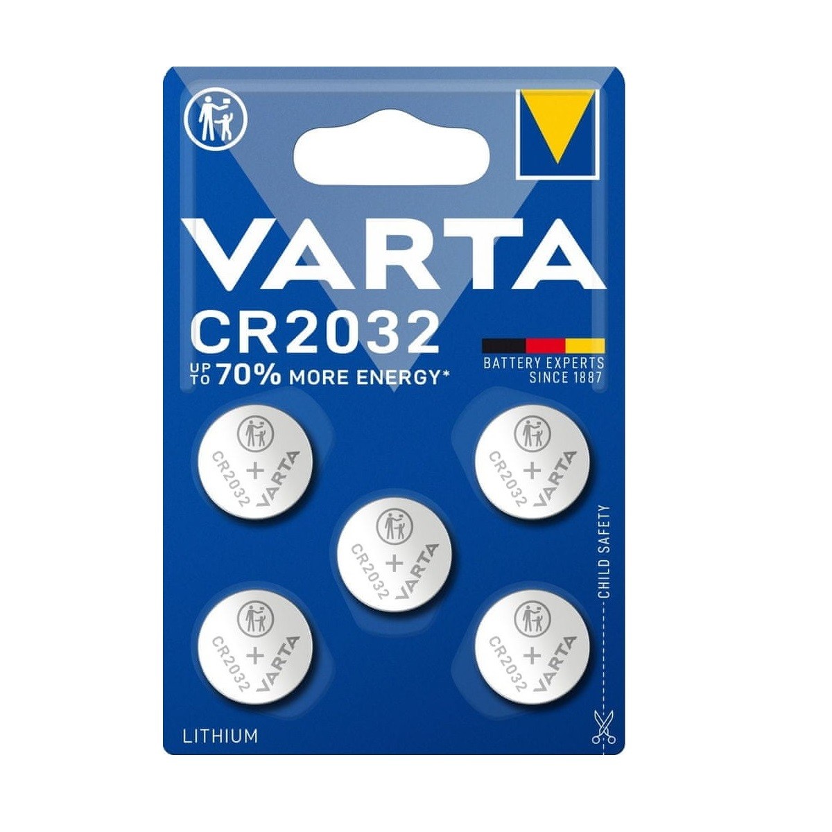 VARTA Pilas CR2016 /CR 2025/CR 2032 de Litio de Alto Rendimiento Larga Duración 2*5pilas TOTAL 10PILAS