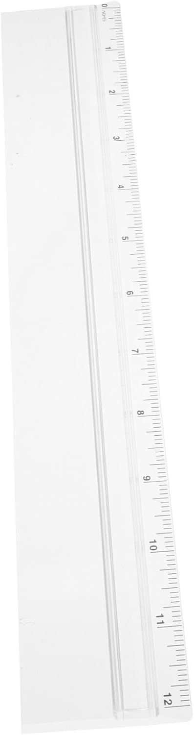 Règle de mesure transparente avec loupe, outil de dessin et de bureau