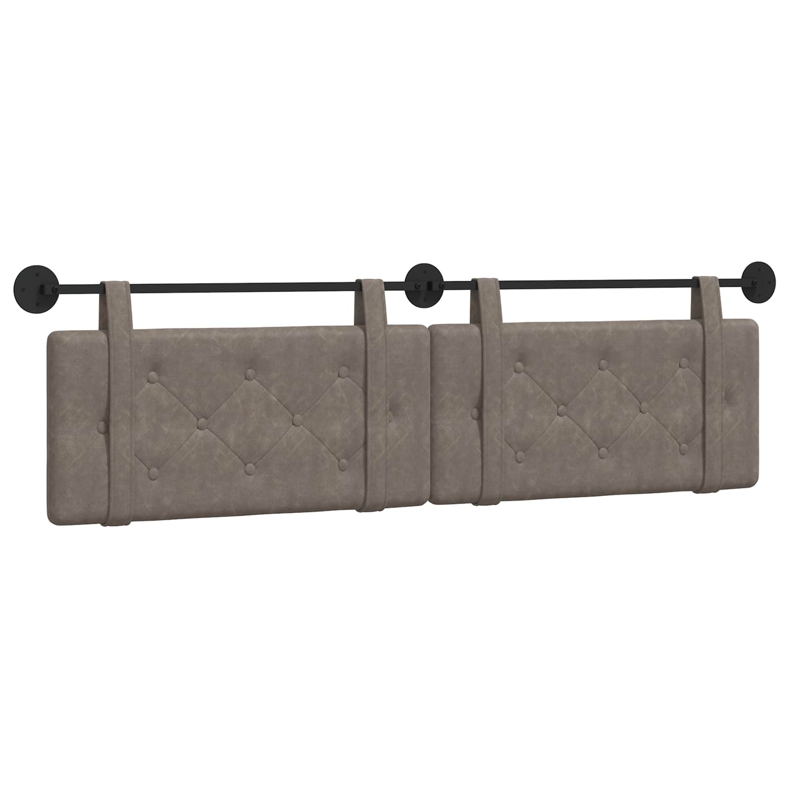 Hanging Headboard Grey Antique Pu Vidaxl