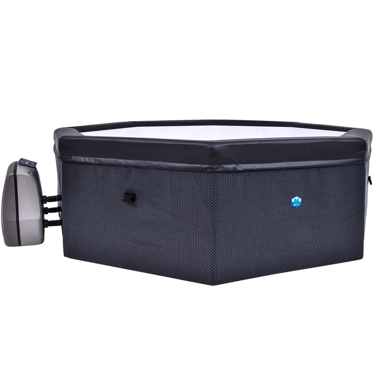 France Sauna - Spa Netspa Semi-Rigid Octogonal Octopus 4+2 Places - Portable Heating/Filtration - Volume 1000L 193X73cm - Modèle 2022 3700691416544