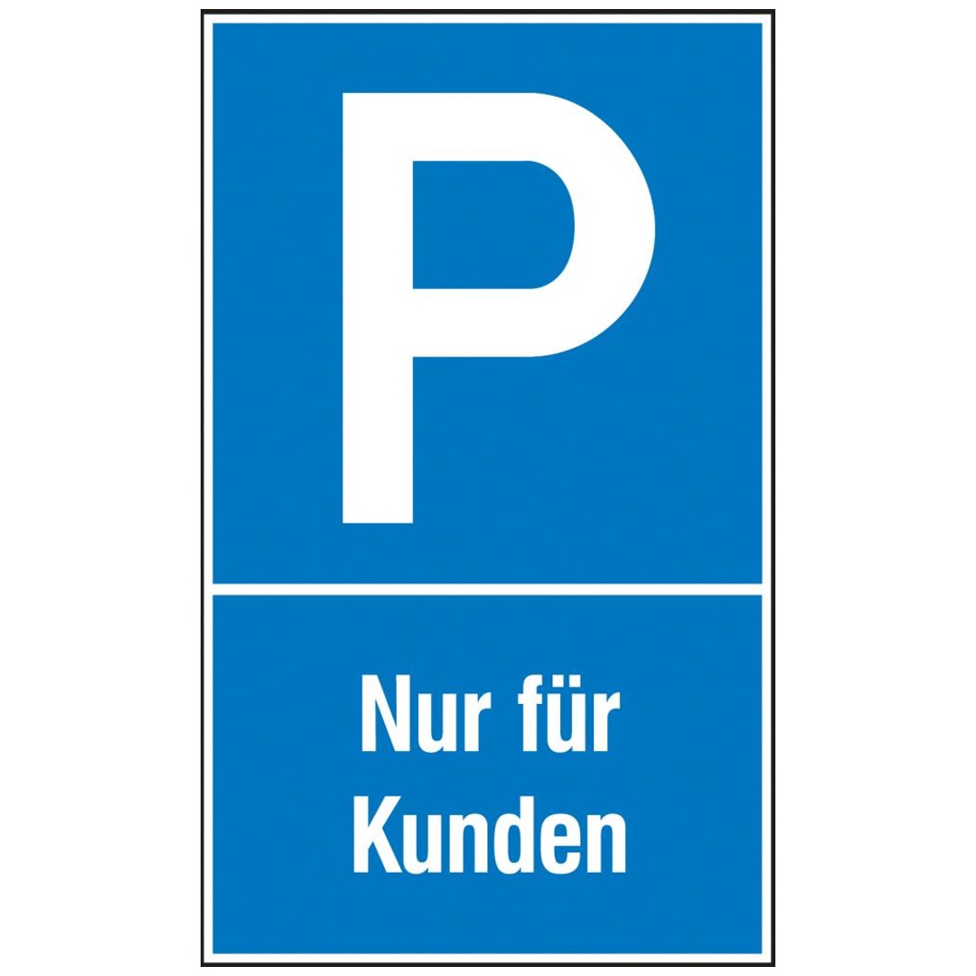 Format Parkplatzs. Nur F. Kund. Aluminium Geprägt