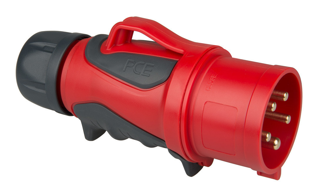 PCE CEE-Phasenwender Stecker 32A 5p GRIP rot - Bild 5