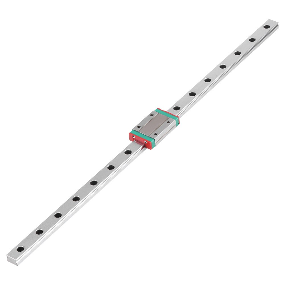 Rail de guidage linéaire 400 mm avec bloc coulissant, précision niveau H, métal