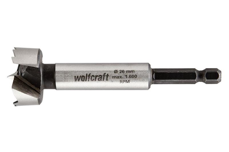 WOLFCRAFT Forstnerbohrer, Ø: 26 mm, Chrom-Vanadium-Stahl - silberfarben - Image 4