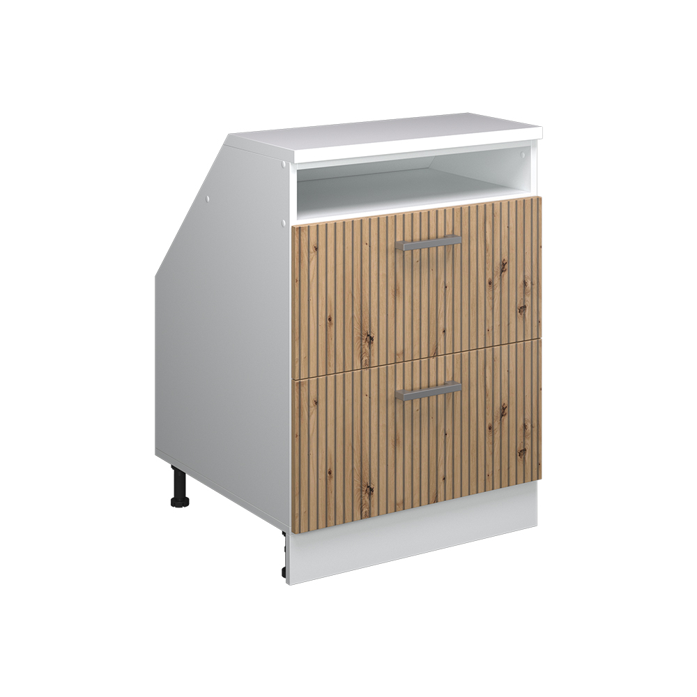 Dachschrägenschrank Rion, Artisan-eiche, 60 X 81.6 Cm Mit 2 Schubladen, Schrankkorpus 60 Cm Tiefe, Vicco
