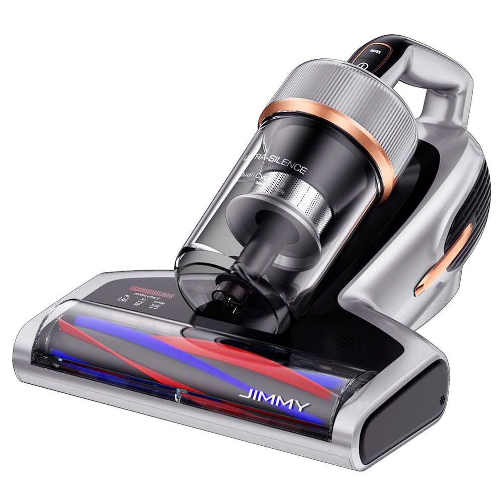 JIMMY BX7Pro 700W zeer nauwkeurige motor, 245 mm brede zuigkracht, gepatenteerde composietrolborstel, slimme stof-/mijtensensor, dubbele cyclonfiltratie, 60 ℃ /5s warmte, ultrasone straling + 253 nm