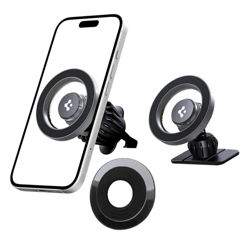 Oem Spigen Mft13 Magsafe Kfz-Halterung Für Cockpit Oder Lüftungsschlitze – Silber