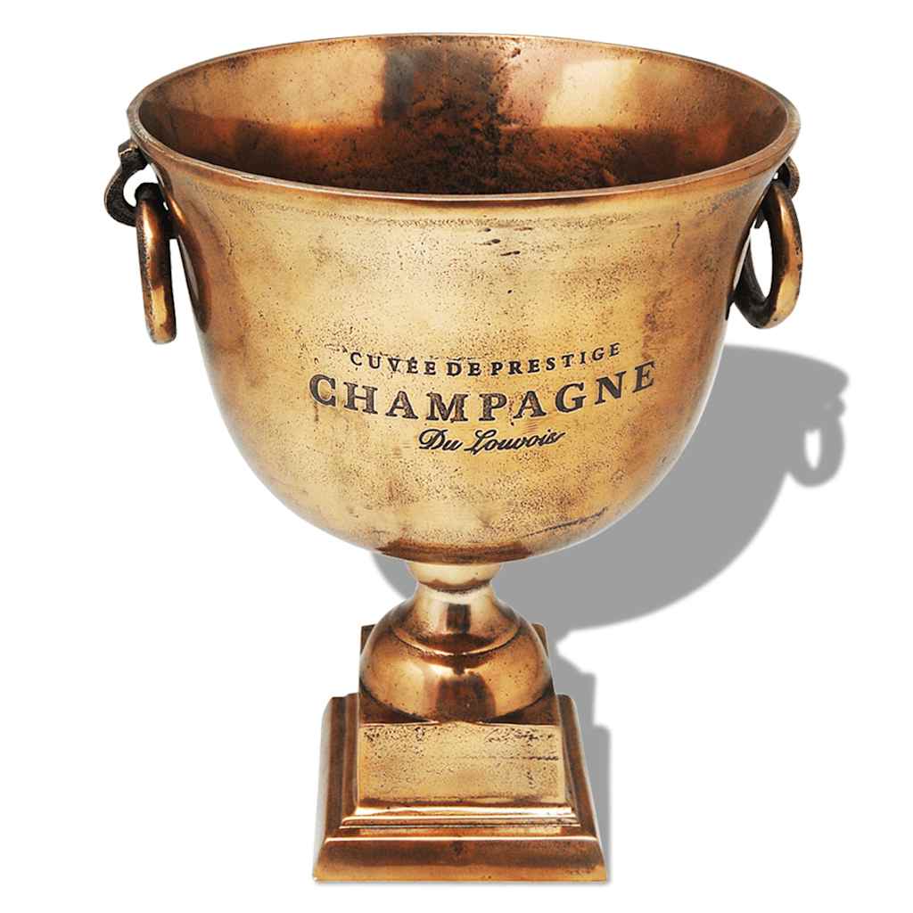 Vidaxl Braun Trophy Cup Champagne Cooler Copper Brown